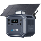 ABOK Ark2800 EU-spec portable power station with a 200W foldable solar panel.