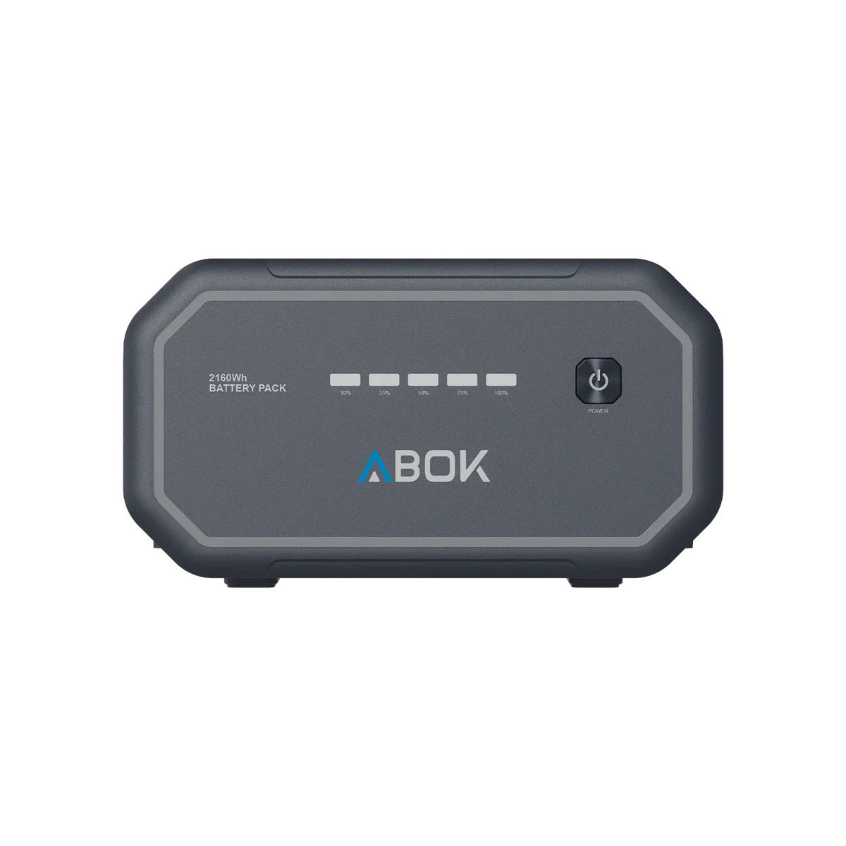 ABOK Ark2500 front product render of the 2160Wh extra battery with charge level indicators